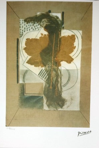 Pablo Picasso offset lithograph with dry stamp, full view