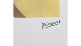 Pablo Picasso offset lithograph with dry stamp, detail of the SPADEM Paris dry stamp