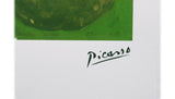 Pablo Picasso offset lithograph with dry stamp, verso with printed caption