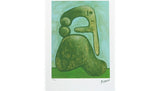 Pablo Picasso offset lithograph with dry stamp, detail of the printed signature bottom right