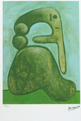 Pablo Picasso offset lithograph with dry stamp, full view
