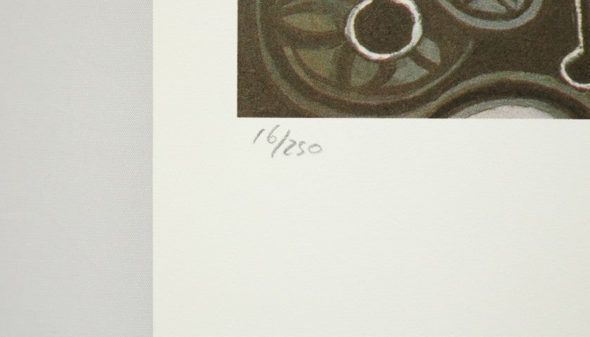 Pablo Picasso signed lithograph, detail of the pencil numbering
