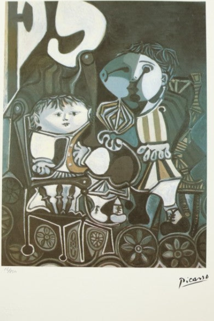 Pablo Picasso signed lithograph, full view