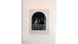 "Pair of Lovers" steel etching from 1850, cream window folder with certificate of origin