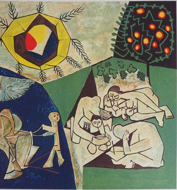 "Peace (La Paix)" lithograph by Picasso, close-up detail