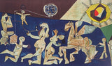 "Peace (La Paix)" lithograph by Picasso, detail view of the print texture