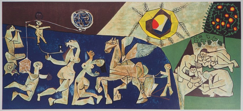 "Peace (La Paix)" lithograph by Picasso, detail view