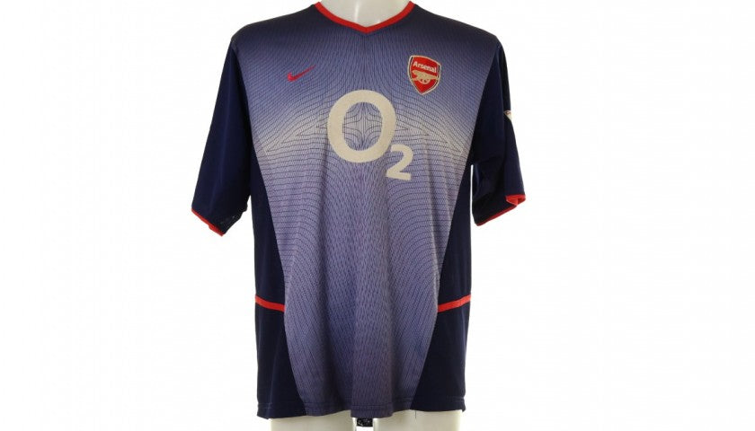 Robert Pires Signed Arsenal Shirt 2002/03, back