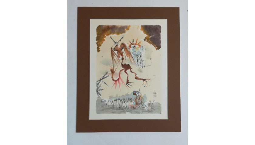 Salvador Dalì Pater Noster lithograph, dated 1965, framed full view