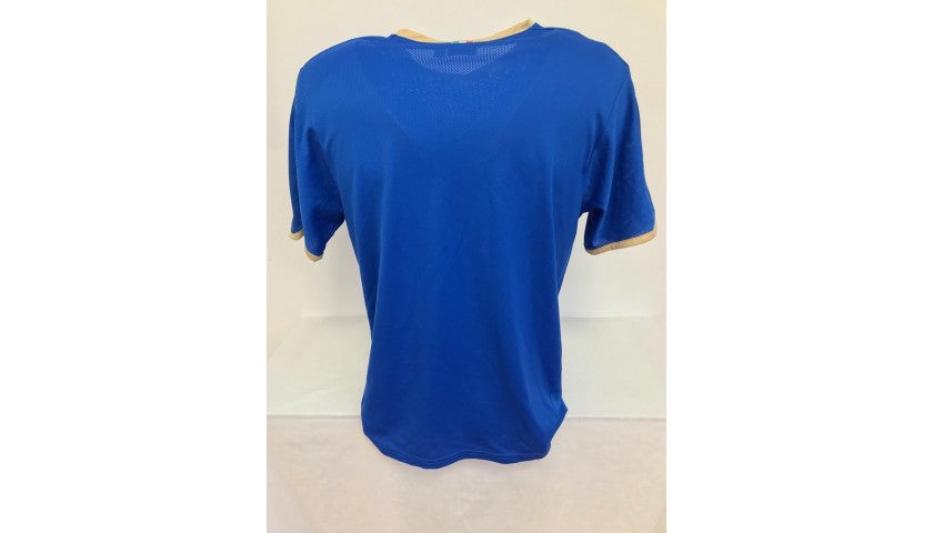 Gianluca Zambrotta Signed Official Italy Shirt 2008, tag detail