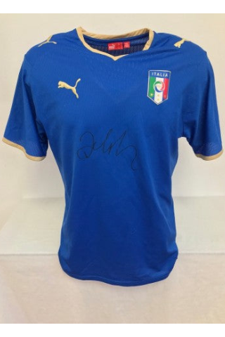 Gianluca Zambrotta Signed Official Italy Shirt 2008, front