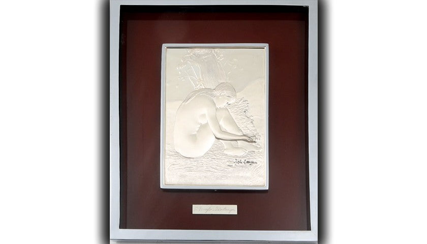 "Il germoglio" Bas-relief by Pietro Annigoni, edition number detail