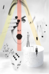 "Toss of the Dice" by Ylenia Pizzetti, digital painting on dibond aluminum, full view